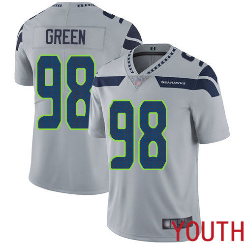 Seattle Seahawks Limited Grey Youth Rasheem Green Alternate Jersey NFL Football #98 Vapor Untouchable->women nfl jersey->Women Jersey
